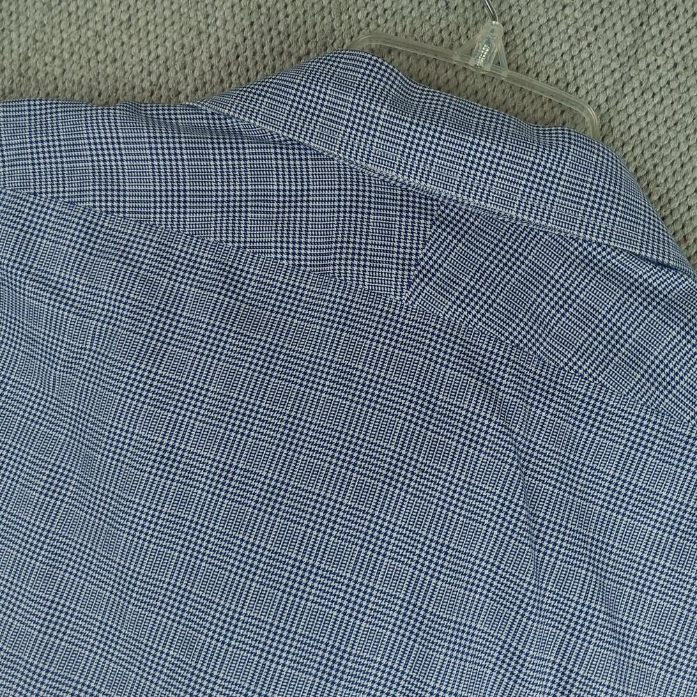 Brooks Brothers Regent Button Up Shirt Mens L 16.5-2/3 Blue Plaid Party No Tuck - Picture 9 of 13